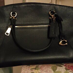 COACH Bella Small Leather Satchel Bag in black